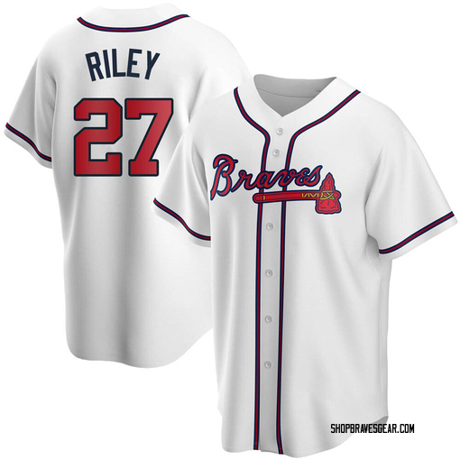 Big & Tall Men's Atlanta Braves Austin Riley Replica White Home Jersey
