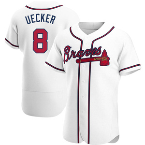 AA+ 8 multiple Bob Uecker jersey,throwback Braves home white cooperstown  authentic Jersey,custom sale men baseball free