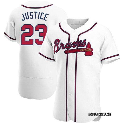 David Justice Atlanta Braves Jersey Number Kit, Authentic Home