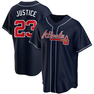 David Justice Atlanta Braves Men's Navy Roster Name & Number T-Shirt 