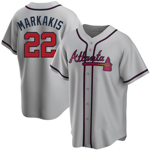 Nick Markakis Atlanta Braves Men's Backer T-Shirt - Ash