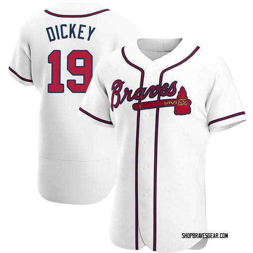 R.A. Dickey Men's Atlanta Braves Jersey - Black/White Replica