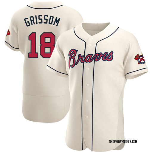 Vaughn Grissom Men's Atlanta Braves Alternate Jersey - Red Authentic