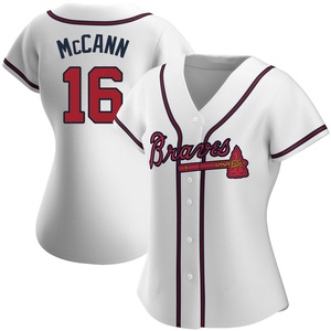 Brian McCann Men's Atlanta Braves White 2022 Program Jersey - Gold Authentic