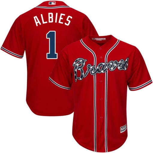 Ozzie Albies Men's Atlanta Braves Alternate Jersey - Black Golden Replica