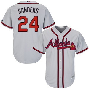 Deion Sanders Men's Atlanta Braves Road Jersey - Gray Authentic