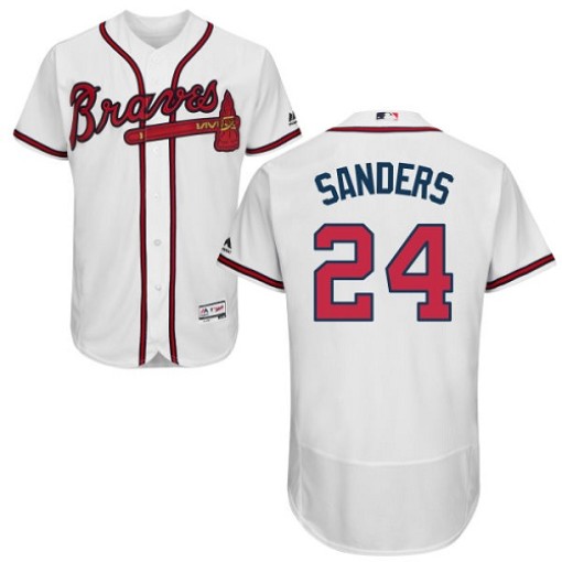 Men's Majestic Atlanta Braves Deion Sanders Authentic White Flexbase ...